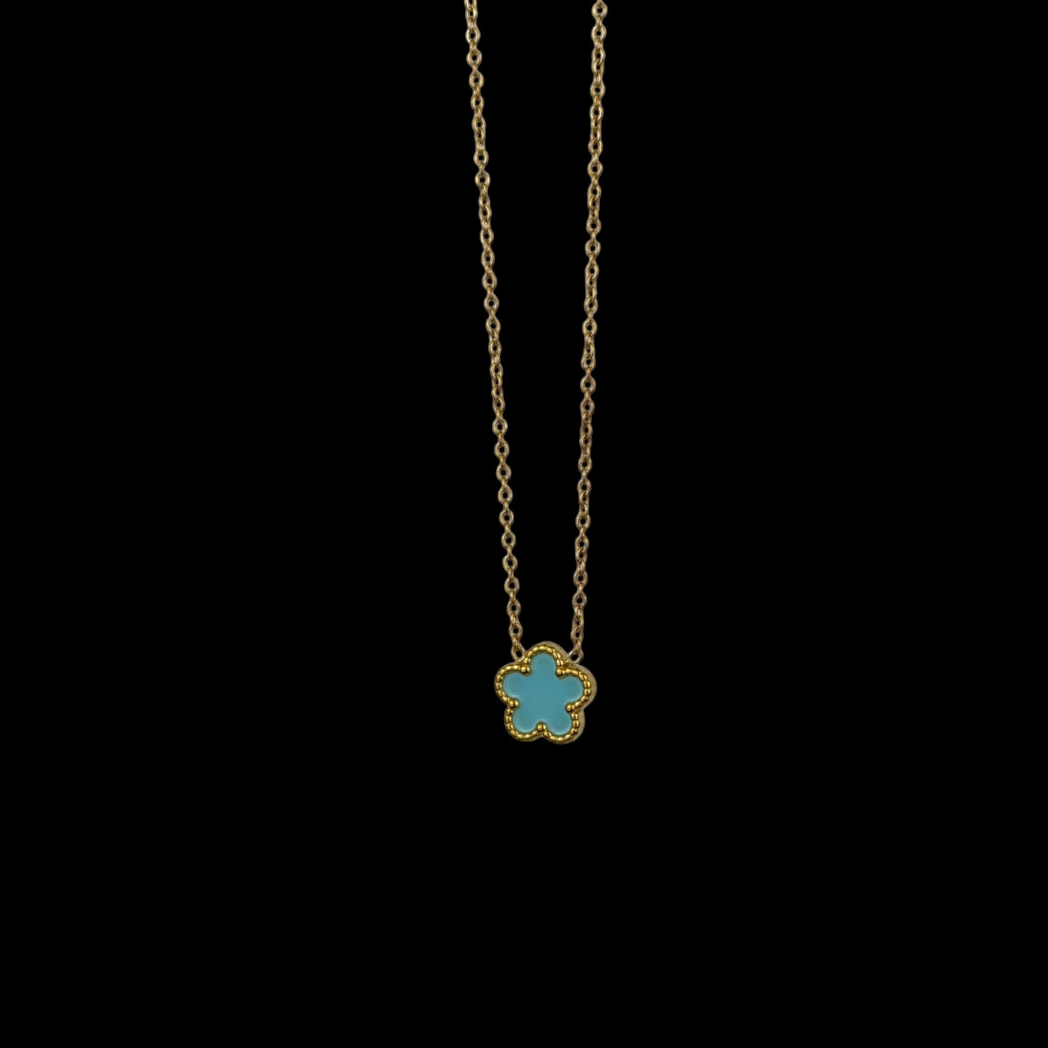 Naszyjnik z koniczyną w kolorze Tiffany Blue
