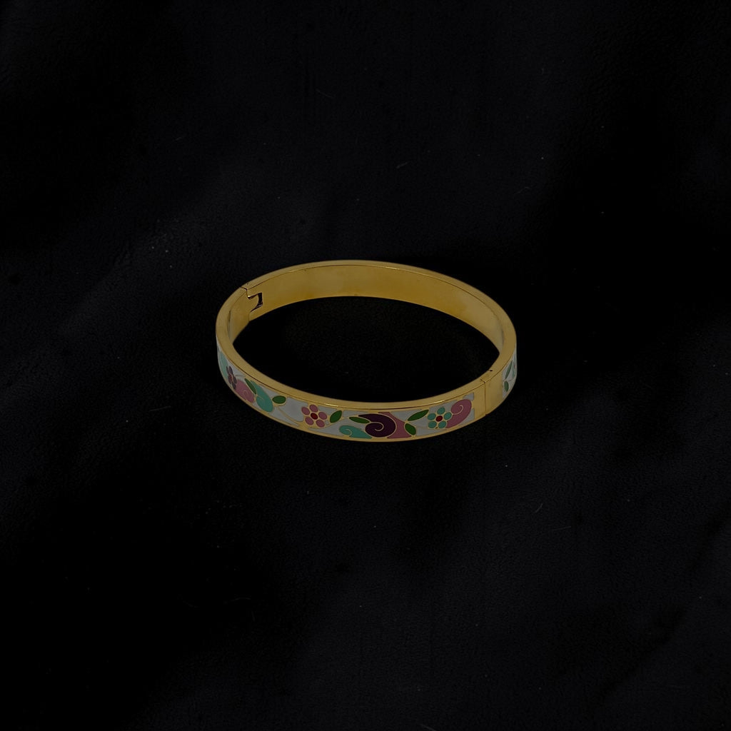 Bransoletka bangle — kwiaty i winorośl