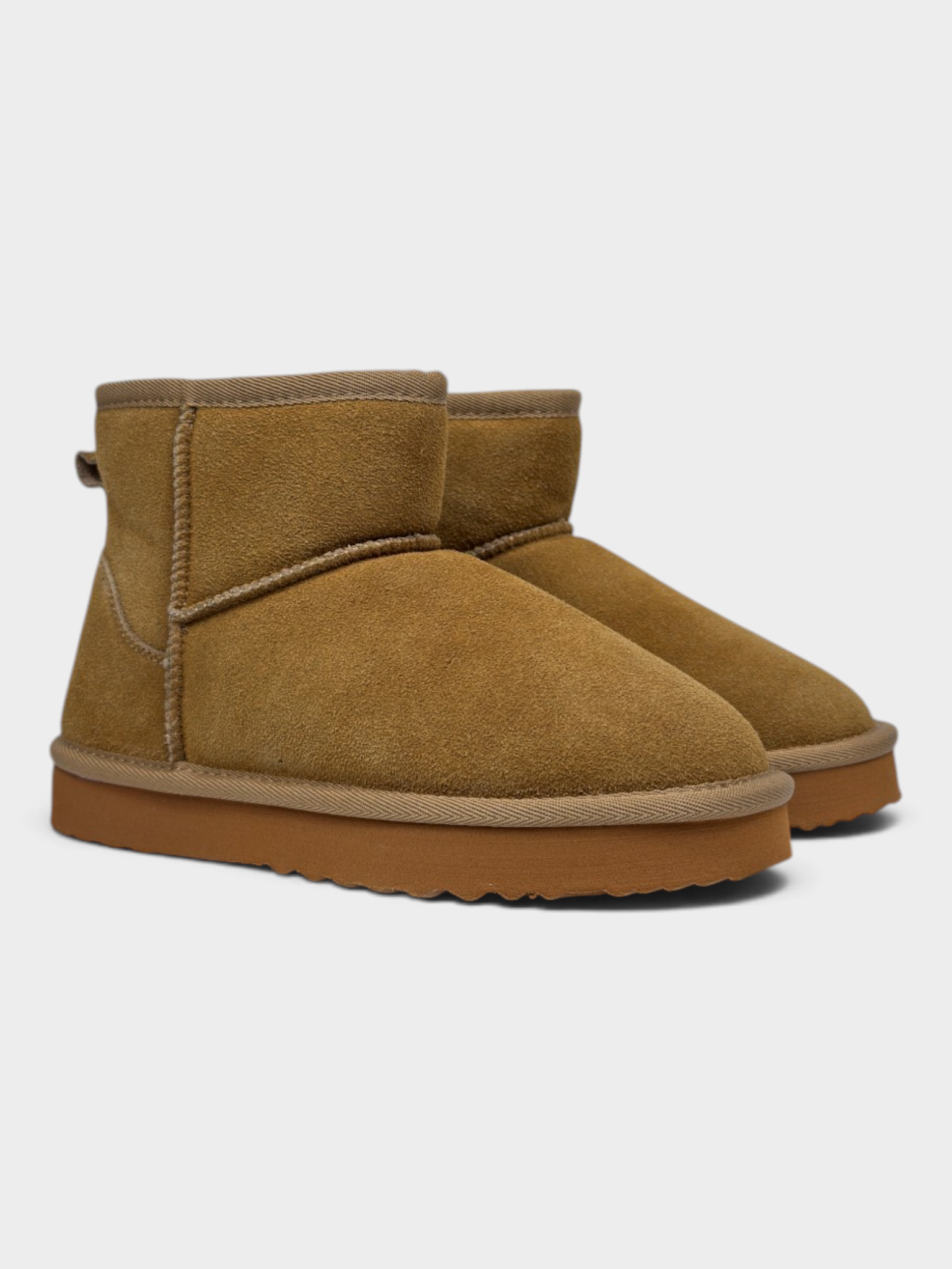 Śniegowce Damskie Camel – Skóra Naturalna Zamszowa